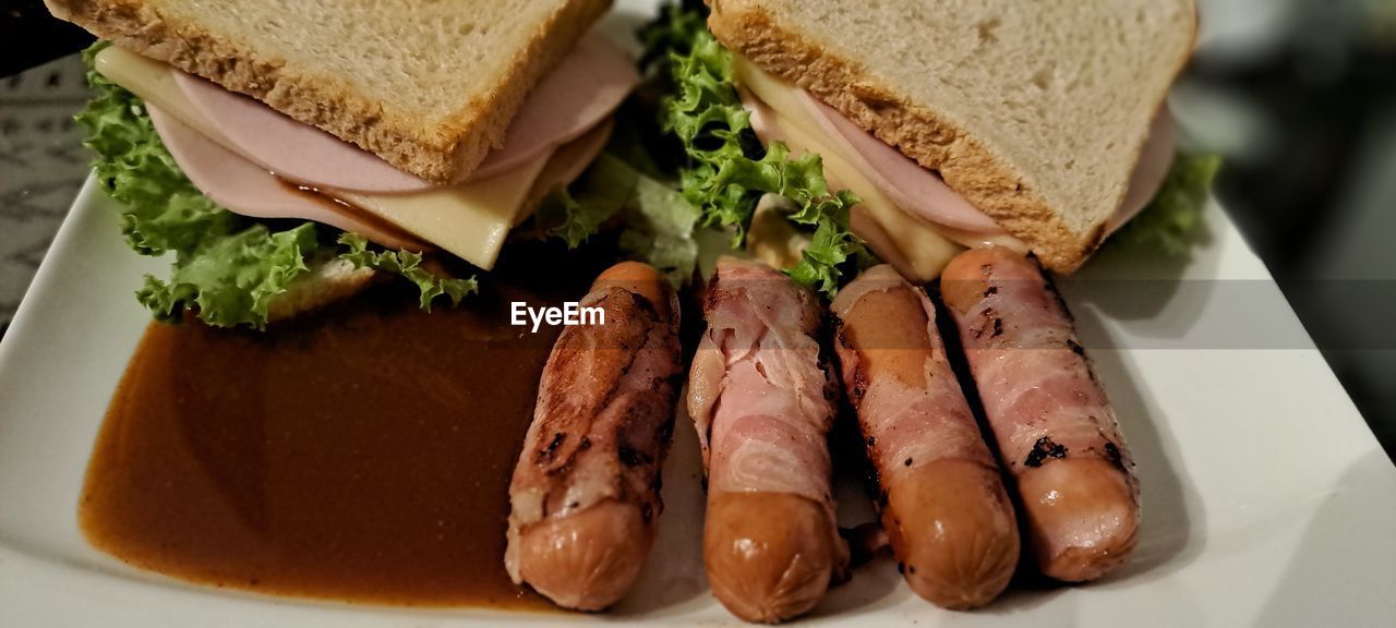 close-up of food on table