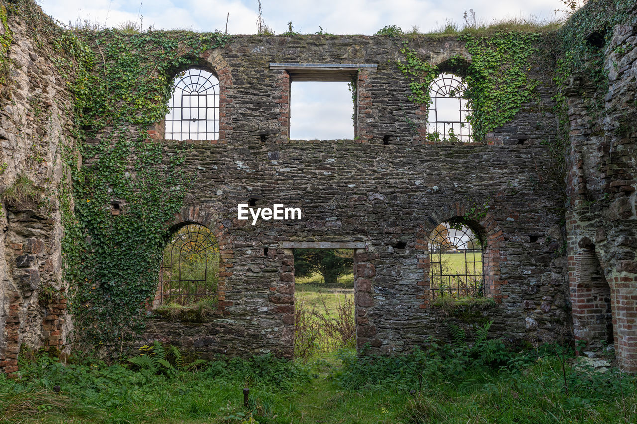 The old abandoned winding house once used by the brendon hills iron ore company in exmoor 