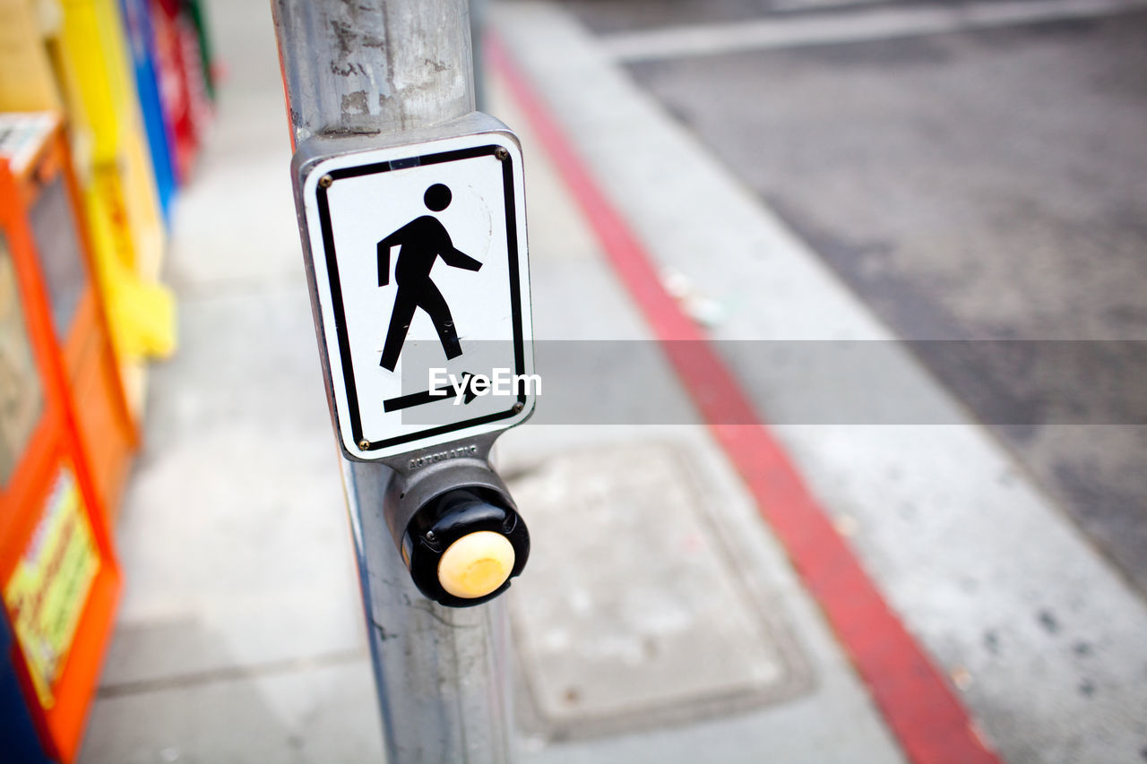 Close-up of road sign