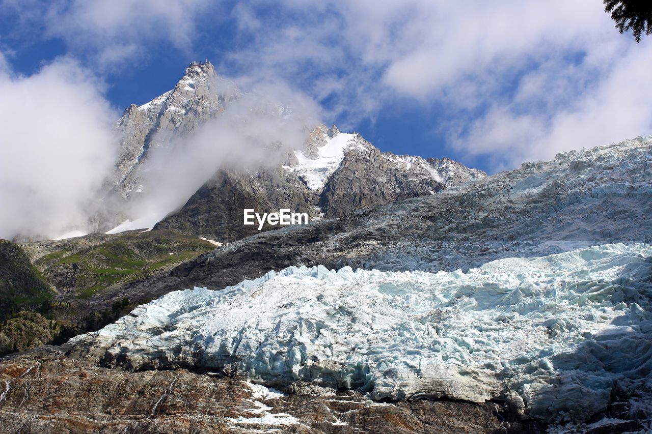 Scenic view of mountains during winter