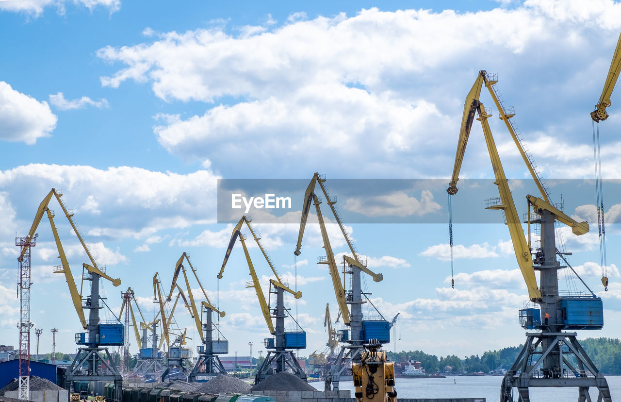 COMMERCIAL DOCK AGAINST SKY