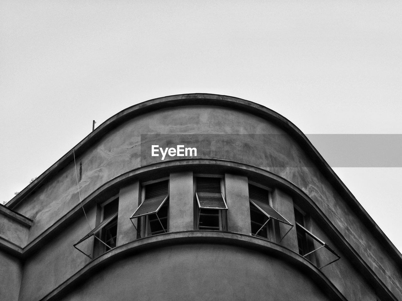 Low angle view of building against clear sky