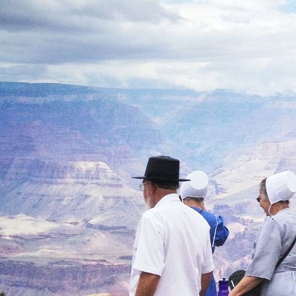 Tourists at the grand canyon