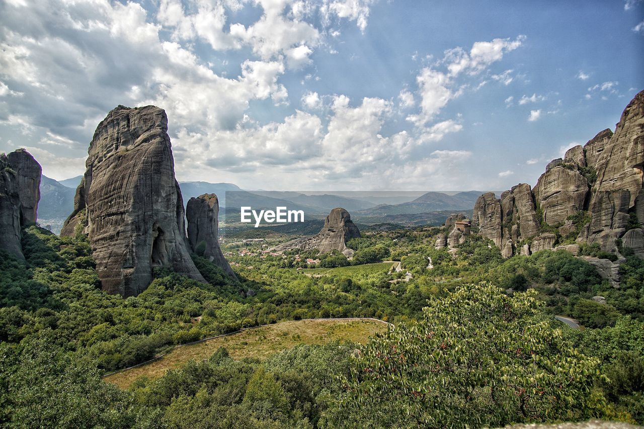 ROCK FORMATIONS AGAINST SKY