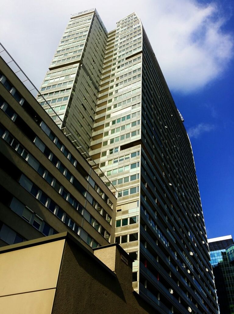 LOW ANGLE VIEW OF SKYSCRAPERS