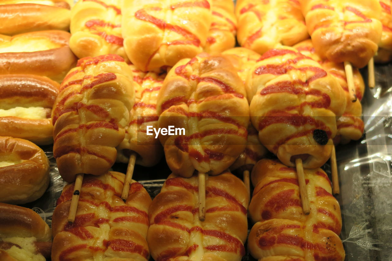 Close-up of bread for sale