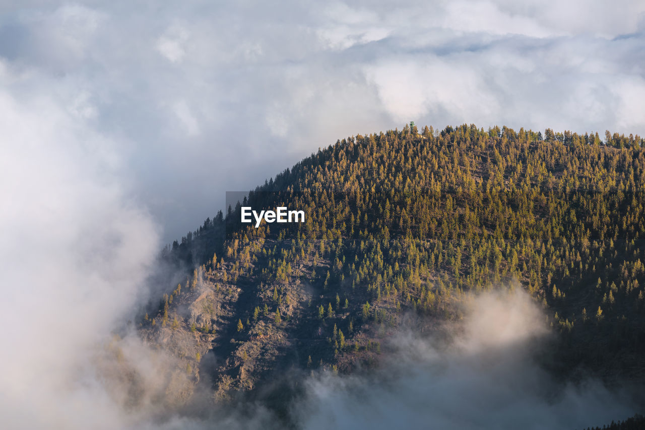 Scenic view of land against sky