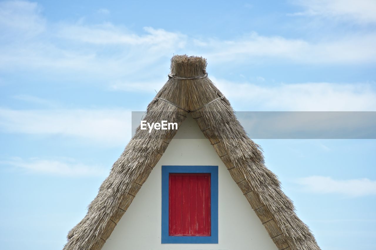 Low angle view of built structure against sky