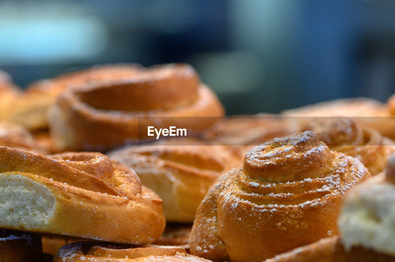 Close-up of breads in store