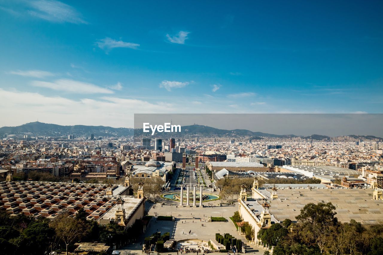 High angle view of cityscape