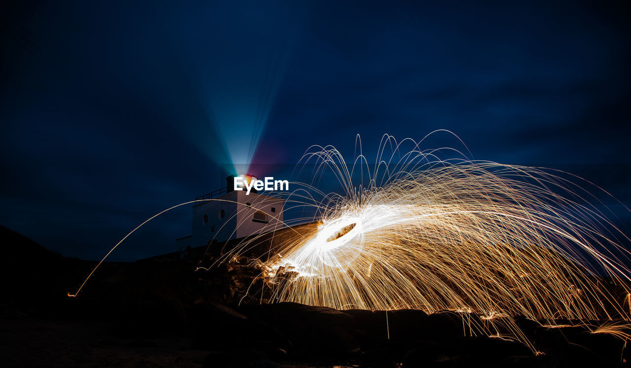 FIREWORK DISPLAY AT NIGHT SKY