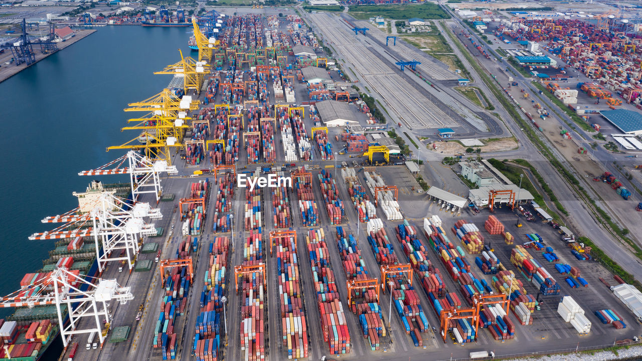 Aerial view of commercial dock