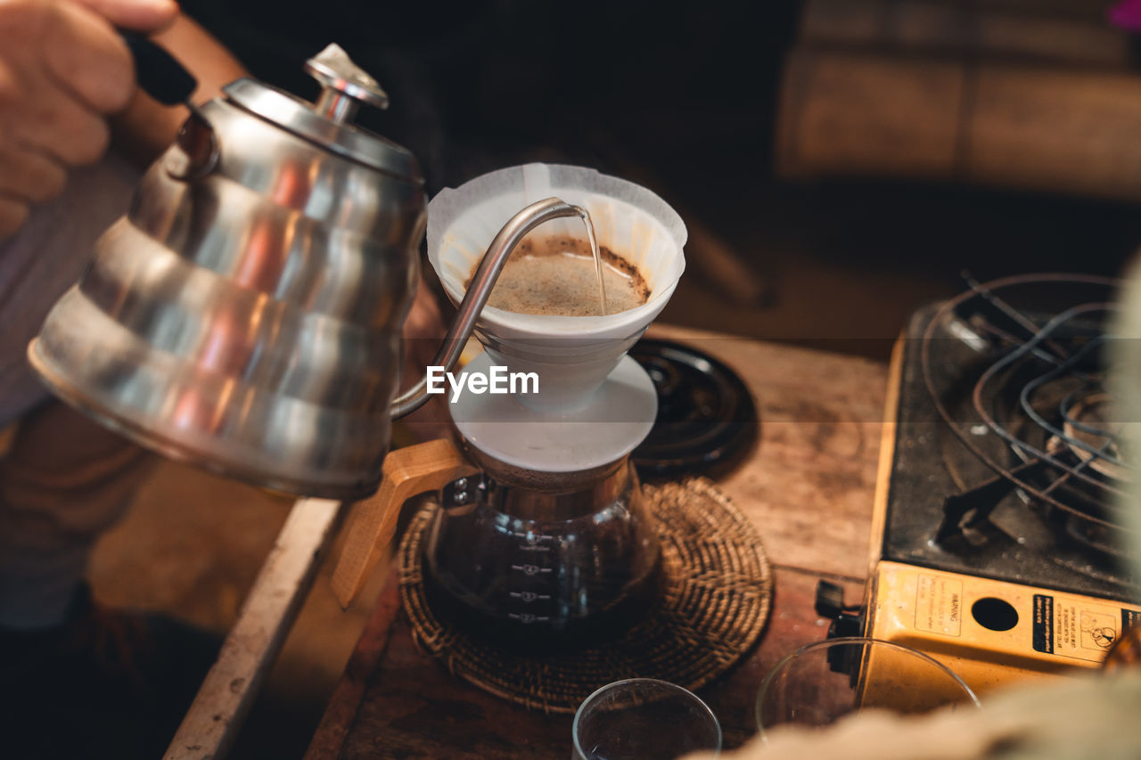 close-up of coffee in cafe