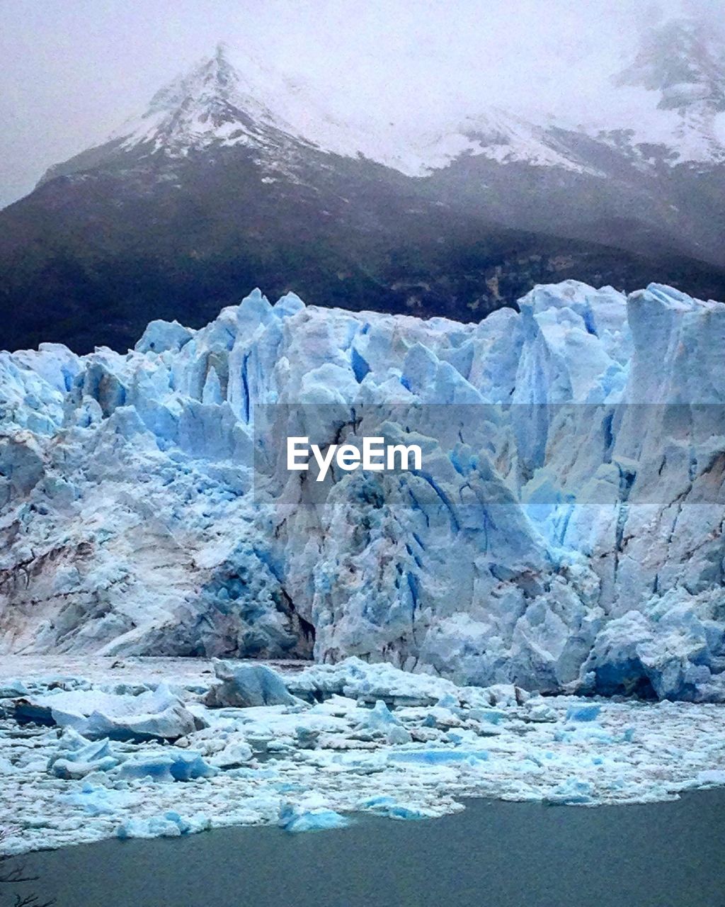 Scenic view of snow covered mountains