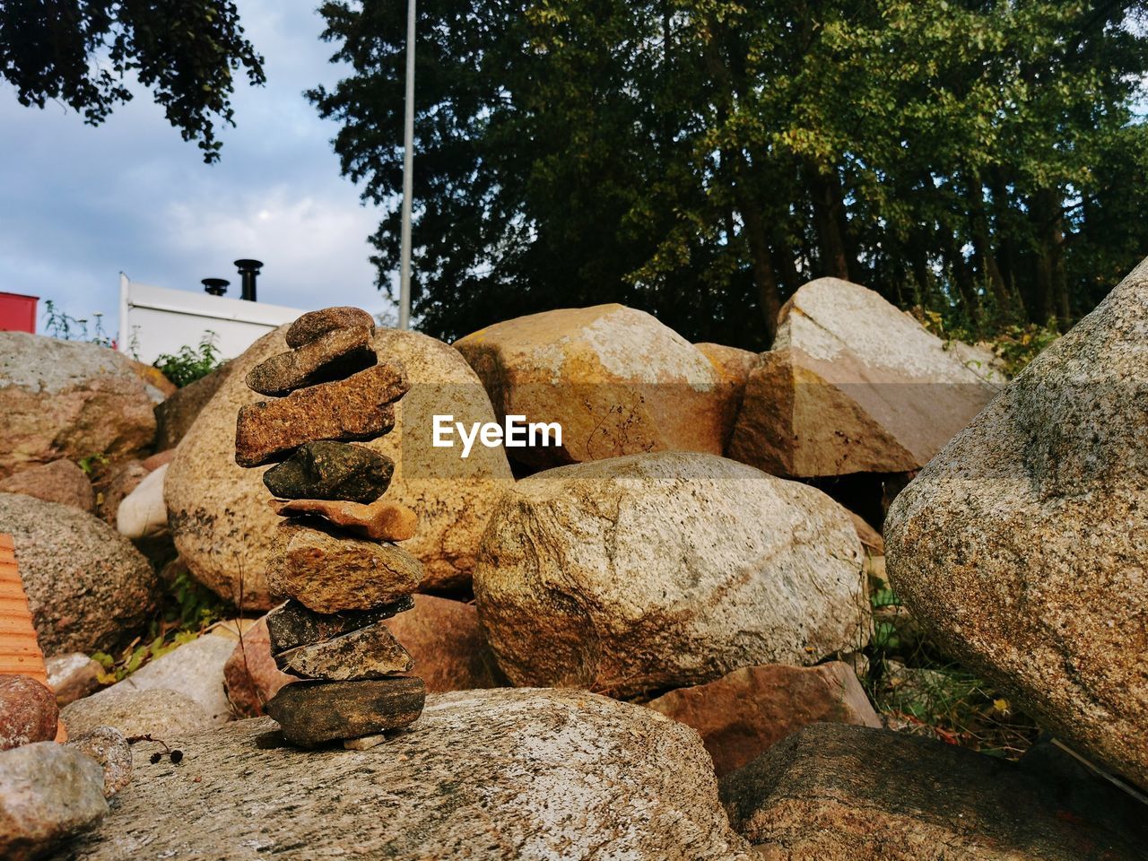 STACK OF STONES ON ROCK