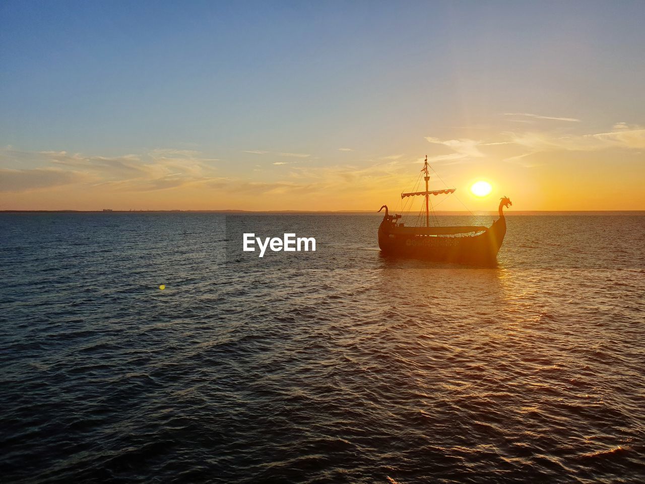 SCENIC VIEW OF SEA DURING SUNSET