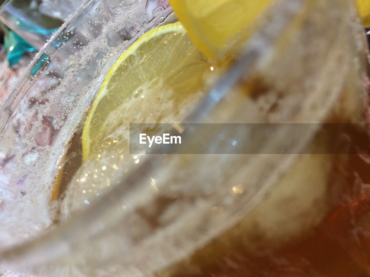 Tilt shot of lemonade drink