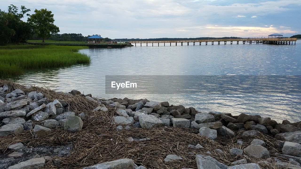 SCENIC VIEW OF WATER AGAINST SKY