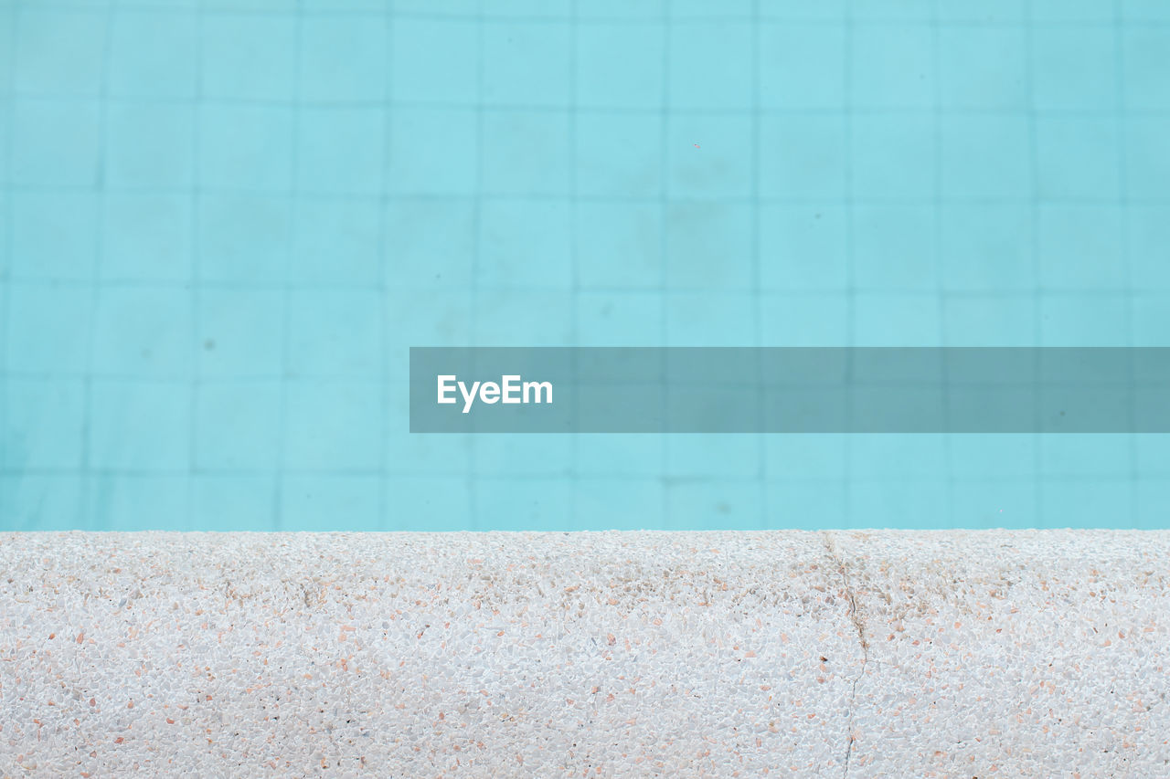 swimming pool, blue, tile, azure, floor, flooring, no people, pattern, poolside, turquoise, backgrounds, wall - building feature, water, day, full frame, green, tiled floor, textured, nature, turquoise colored, aqua, architecture, copy space, line, close-up, outdoors, built structure, wall