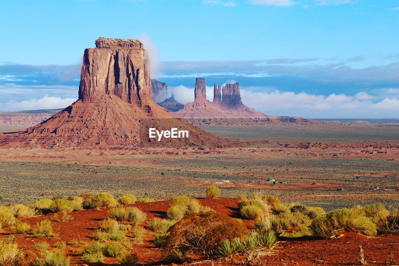 Scenic view of monument valley