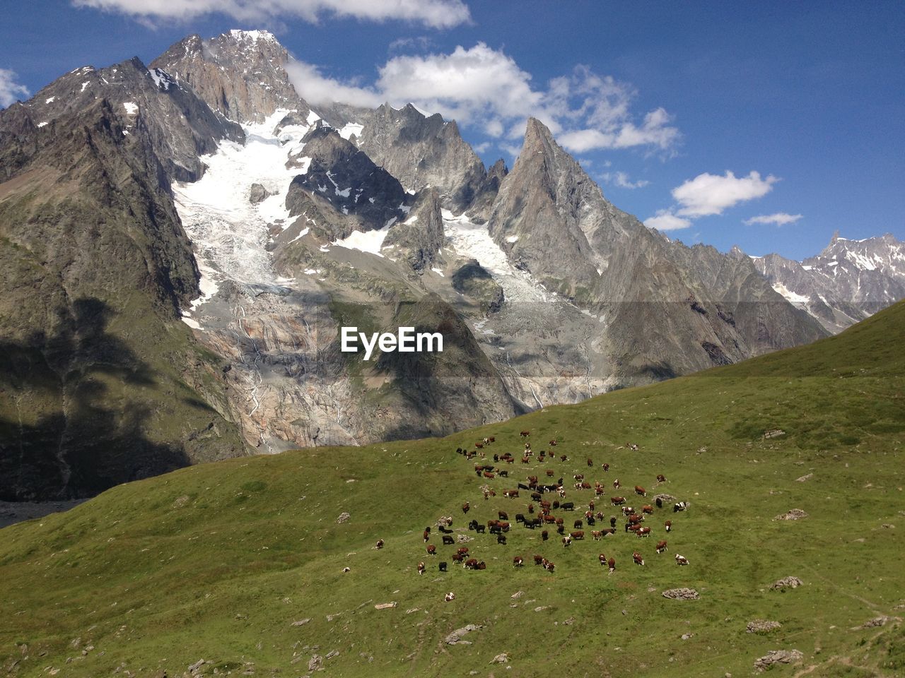 SCENIC VIEW OF LAND AND MOUNTAINS