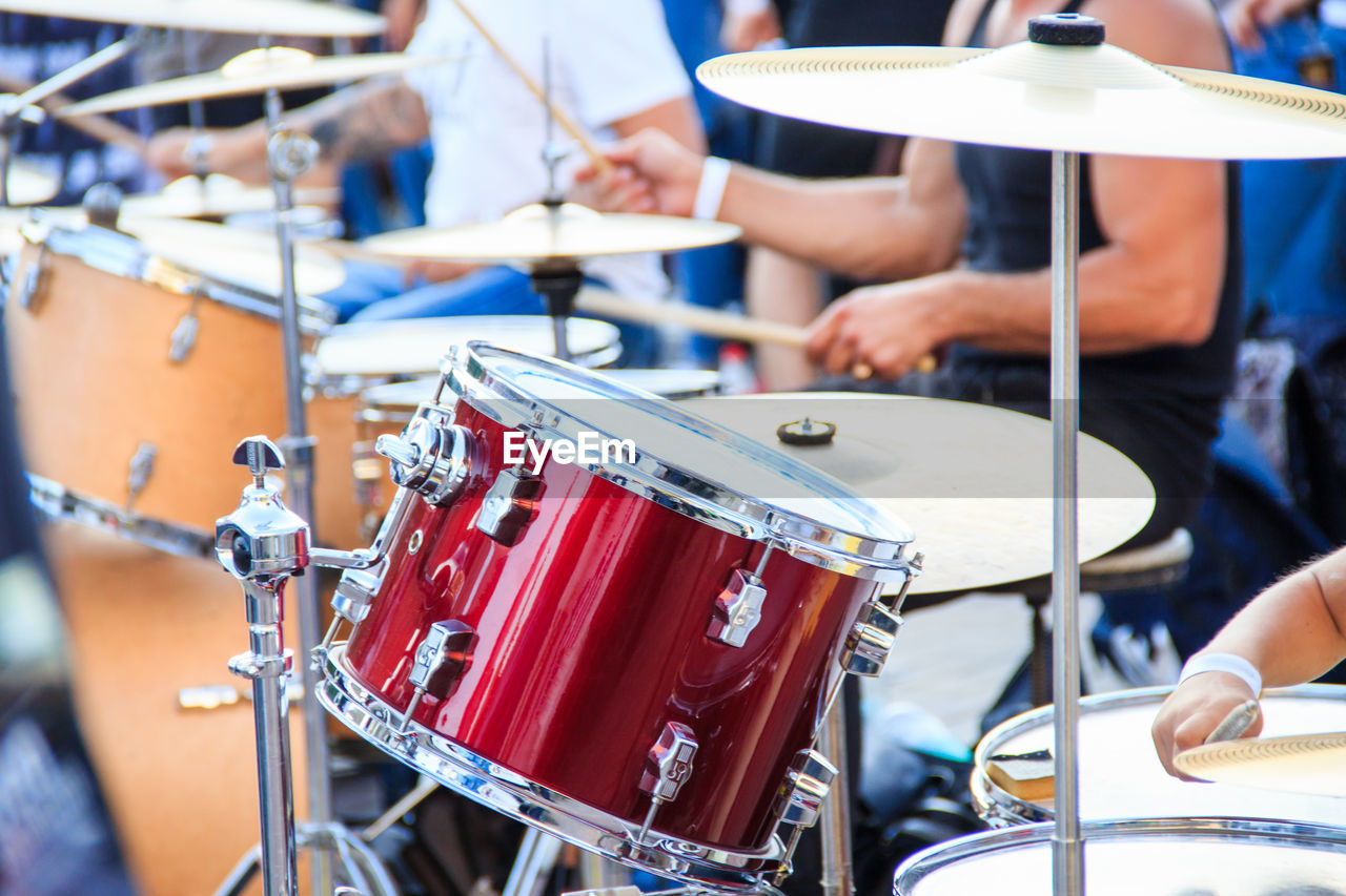 Close-up of musical equipment