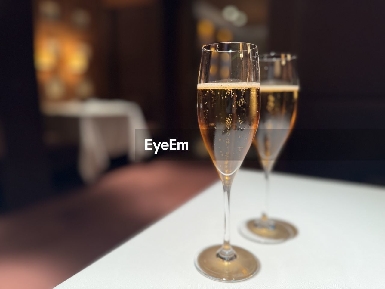 close-up of drink in glass on table