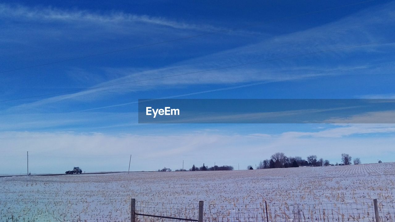 Scenic view of snow covered landscape