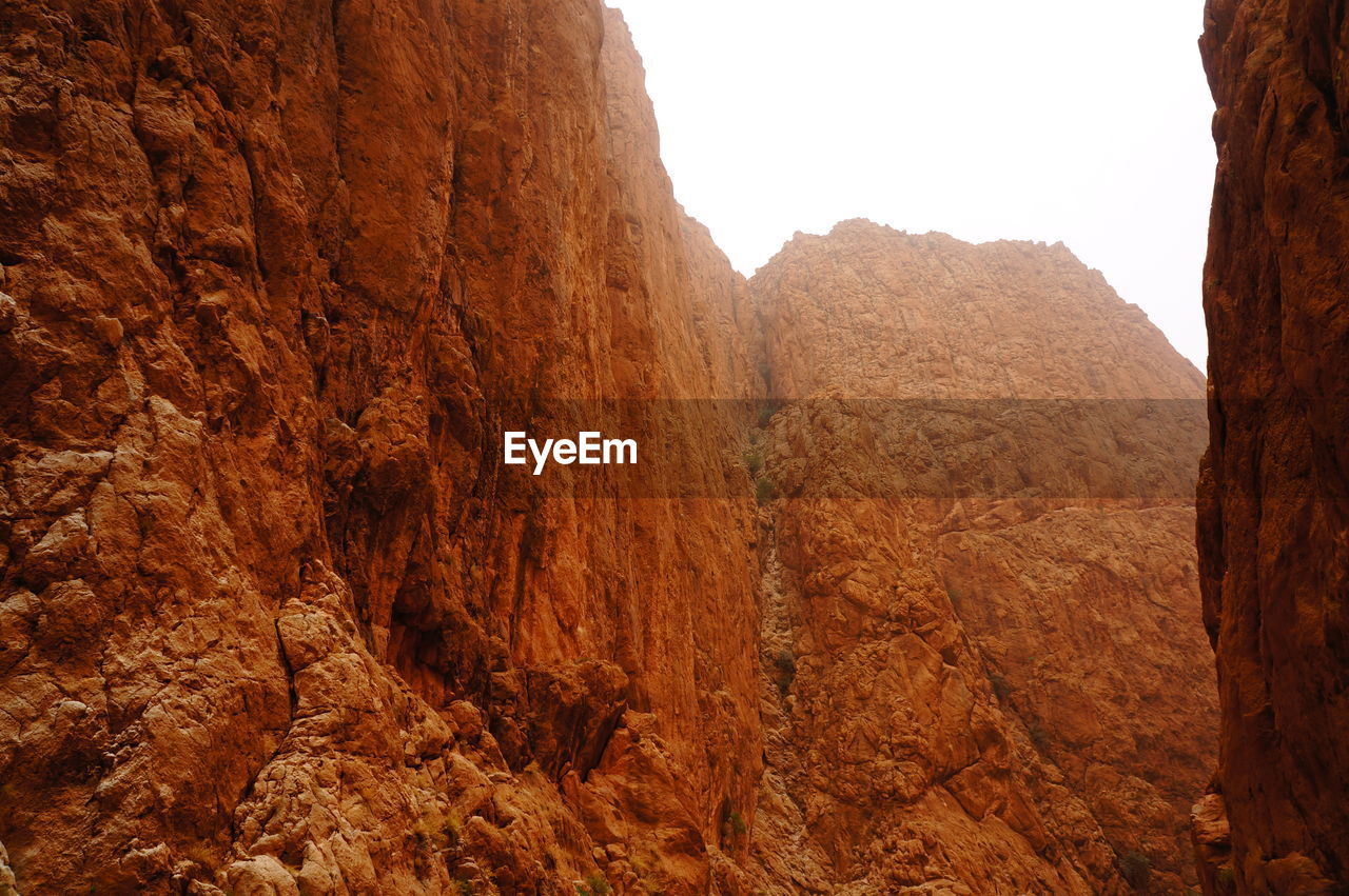 Scenic view of mountains against clear sky