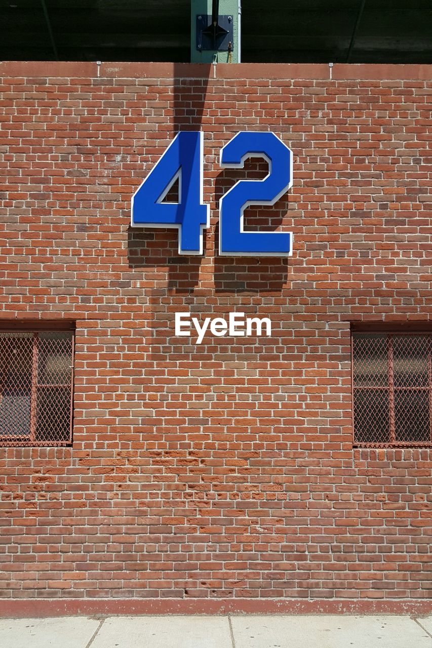 Number 42 on building