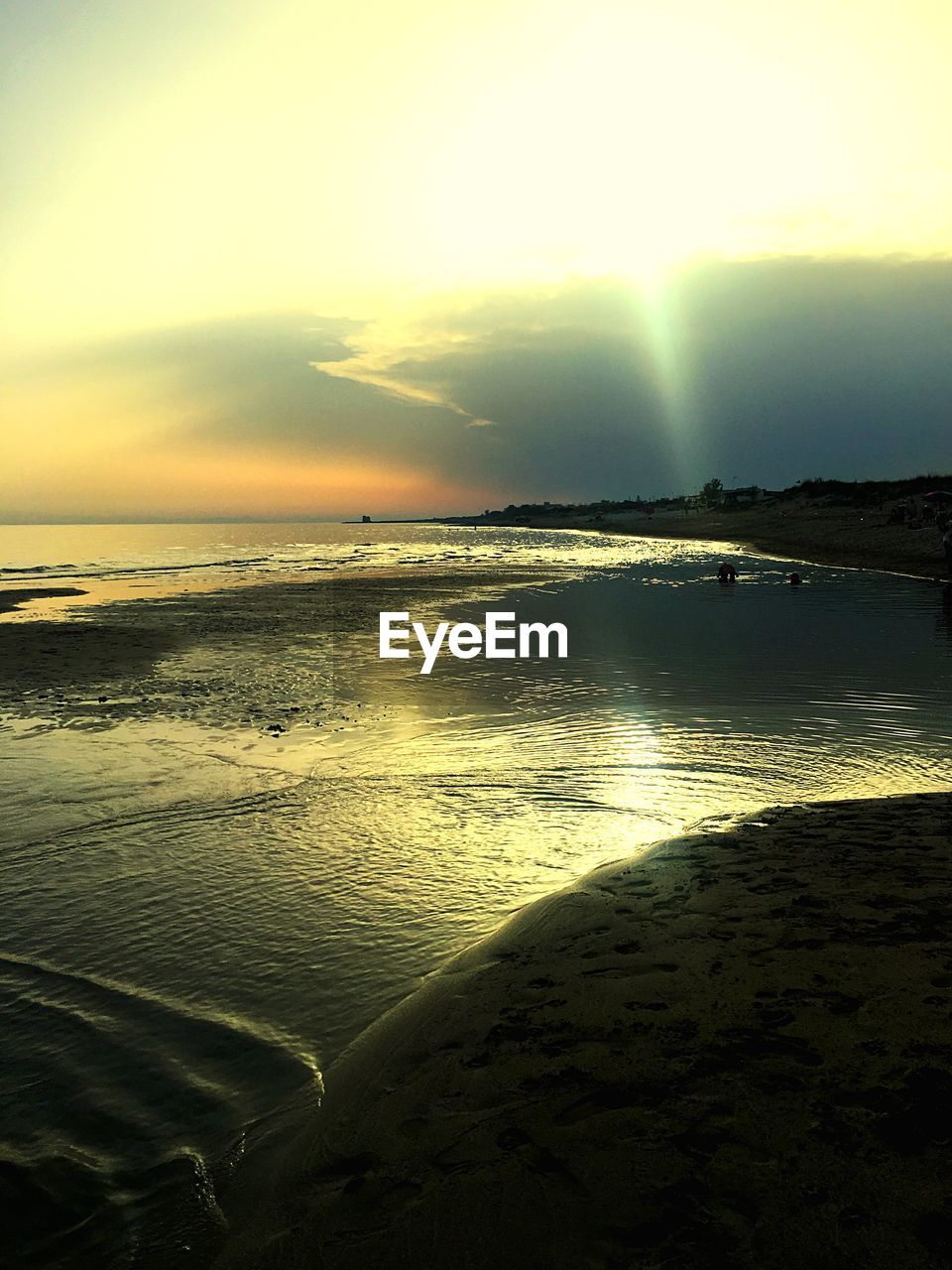 SCENIC VIEW OF SEA AGAINST SUNSET SKY