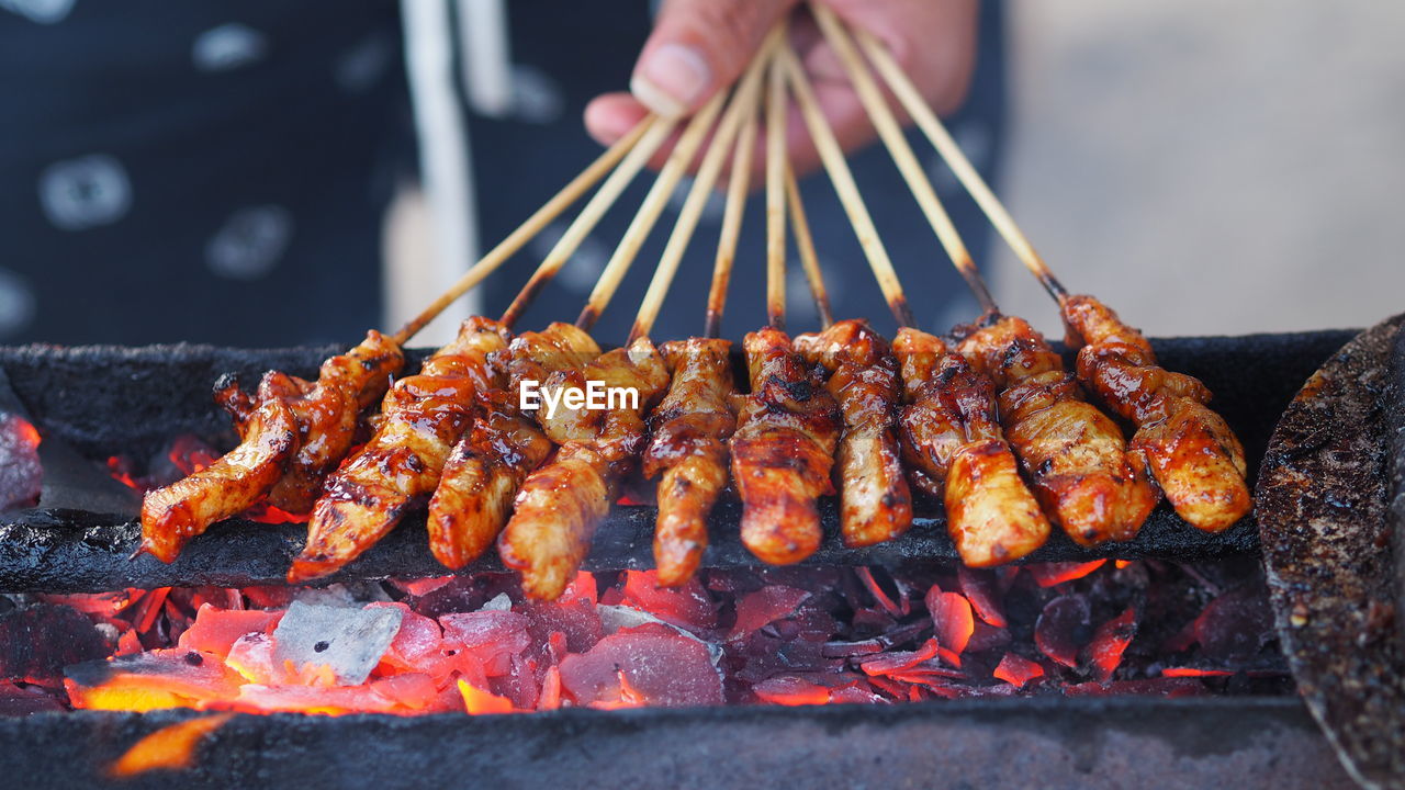 high angle view of food in plate