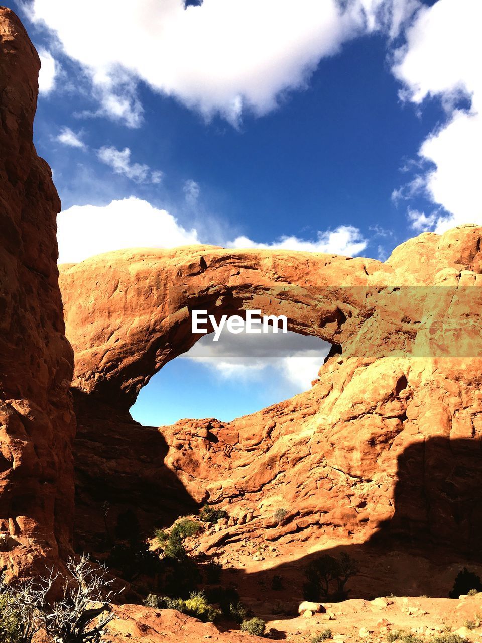 LOW ANGLE VIEW OF ROCK FORMATIONS ON LANDSCAPE