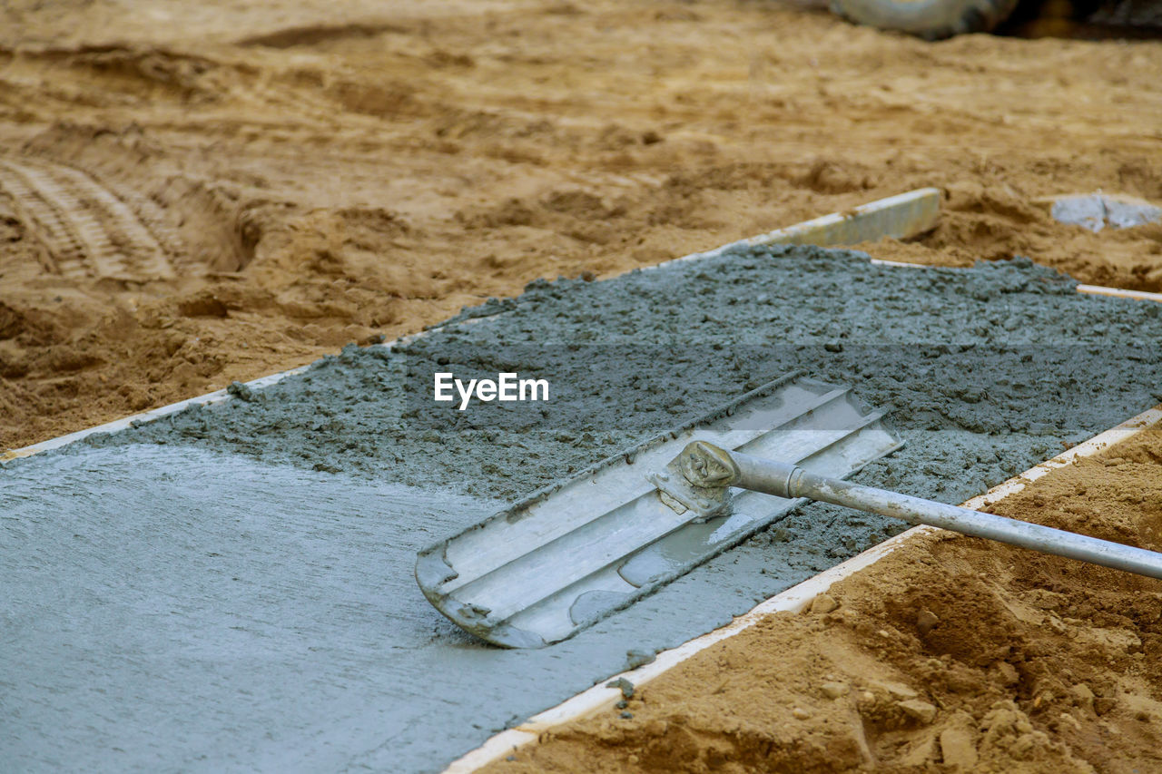 HIGH ANGLE VIEW OF CONSTRUCTION SITE