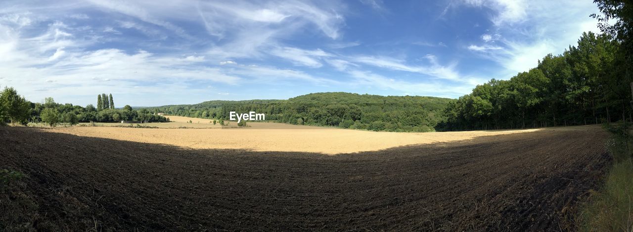 VIEW OF FIELD AGAINST SKY