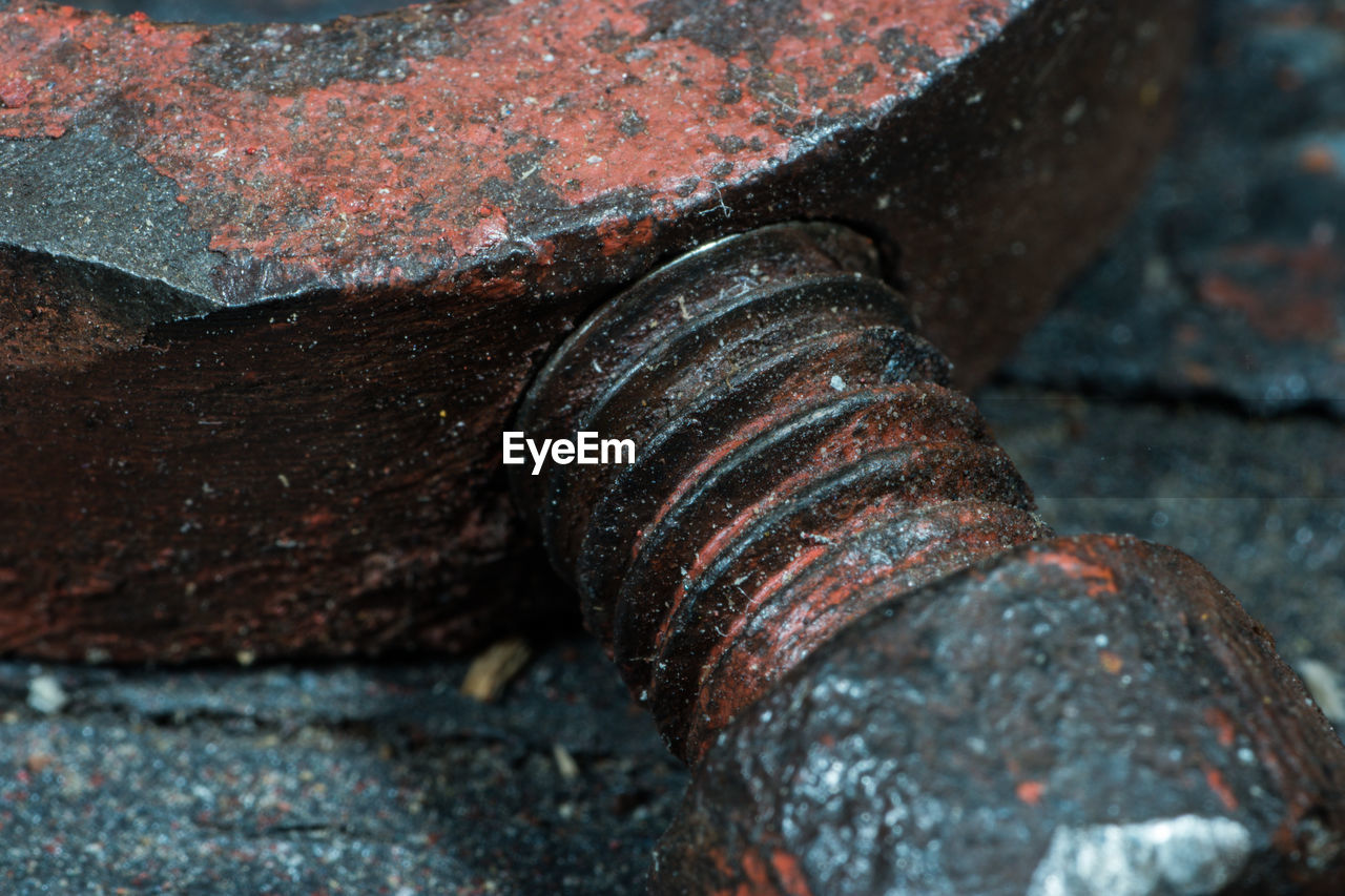 HIGH ANGLE VIEW OF RUSTY METAL