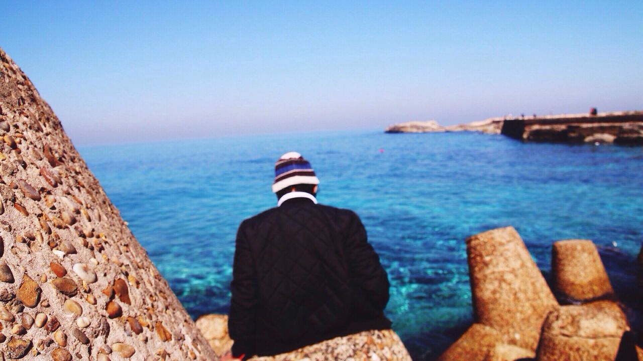 SCENIC VIEW OF SEA AGAINST BLUE SKY