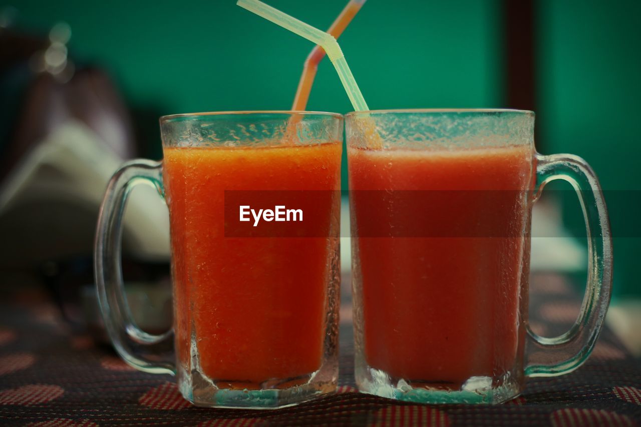 Close-up of drink on table