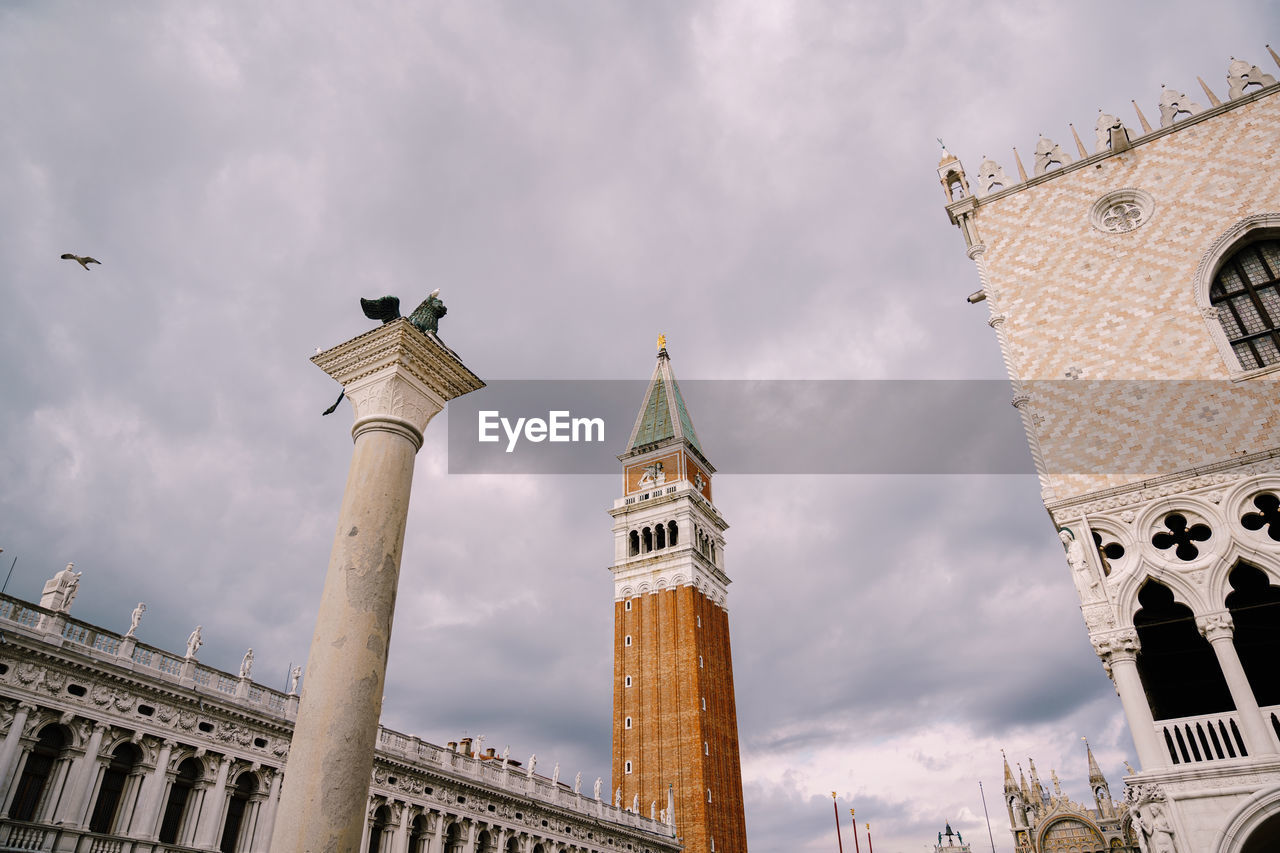 LOW ANGLE VIEW OF BELL TOWER AGAINST SKY