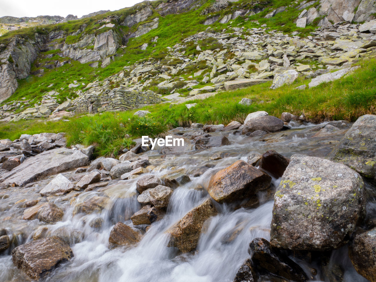 River flowing through rocks