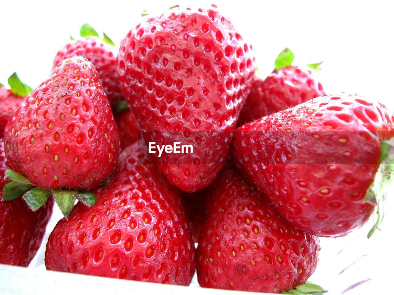 Close-up of strawberries in container