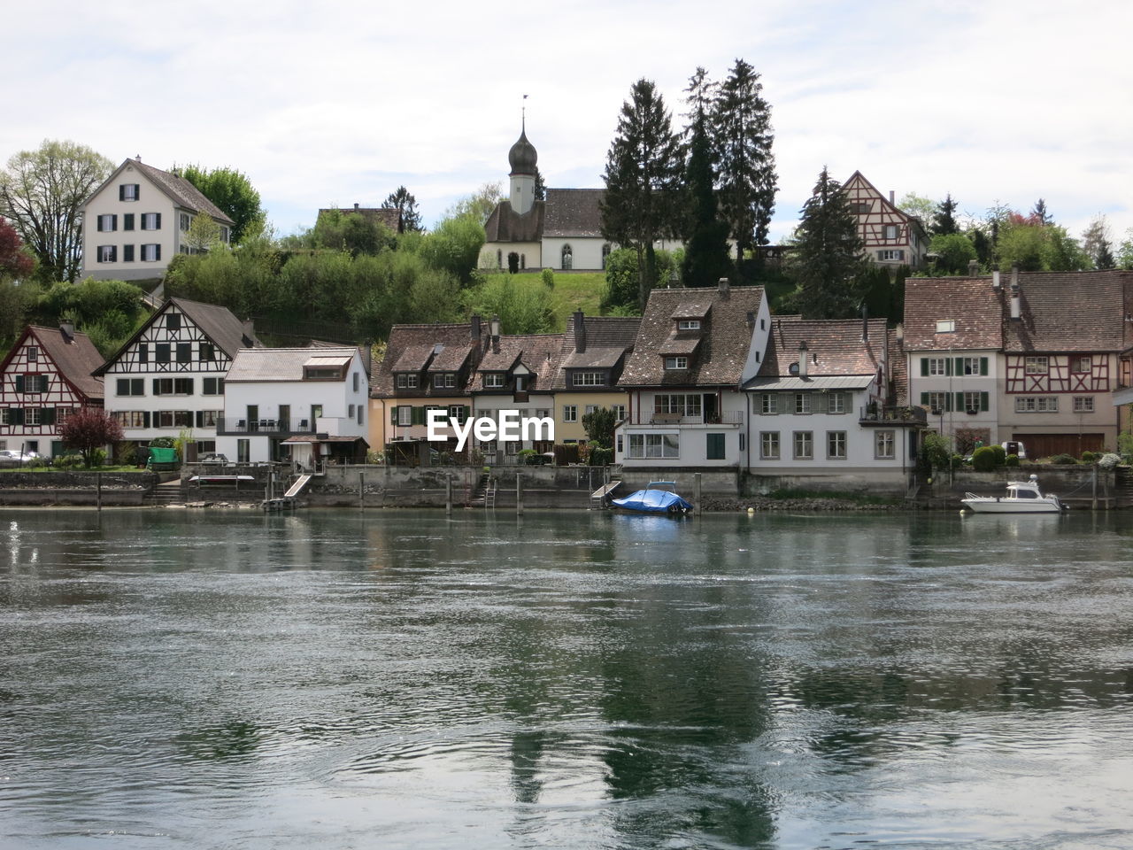 Village at a river