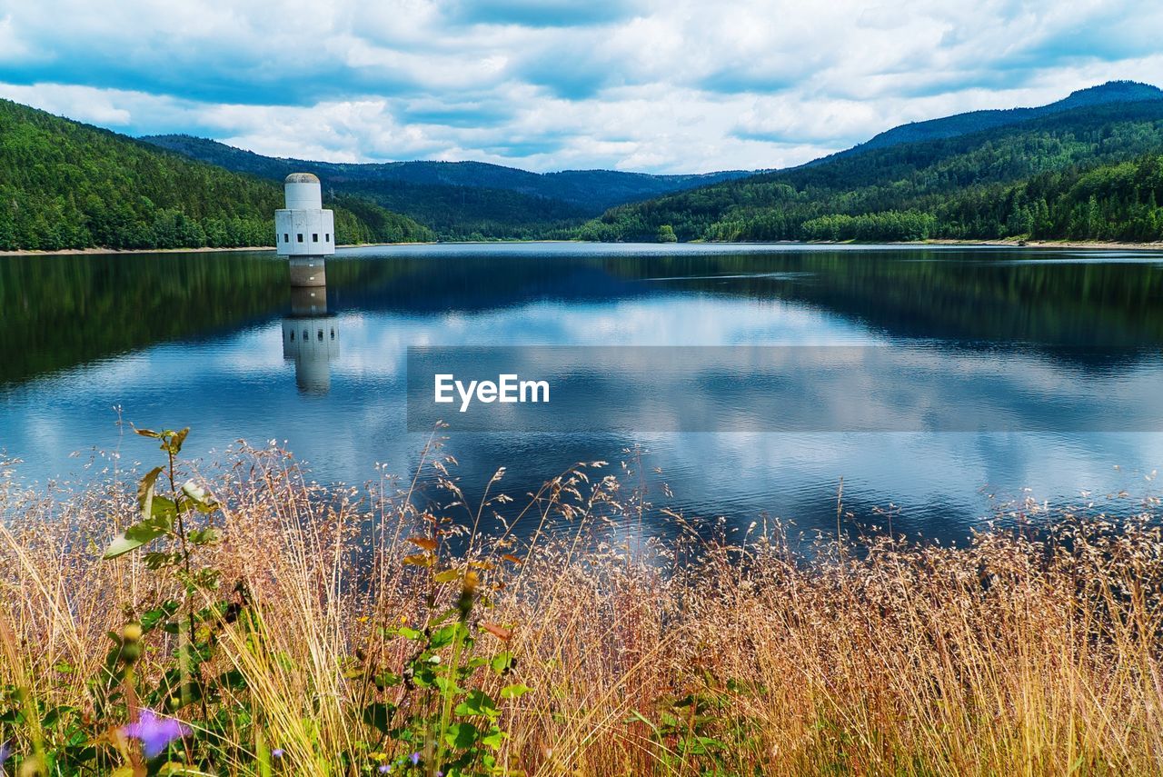 SCENIC VIEW OF LAKE WITH REFLECTION AGAINST SKY