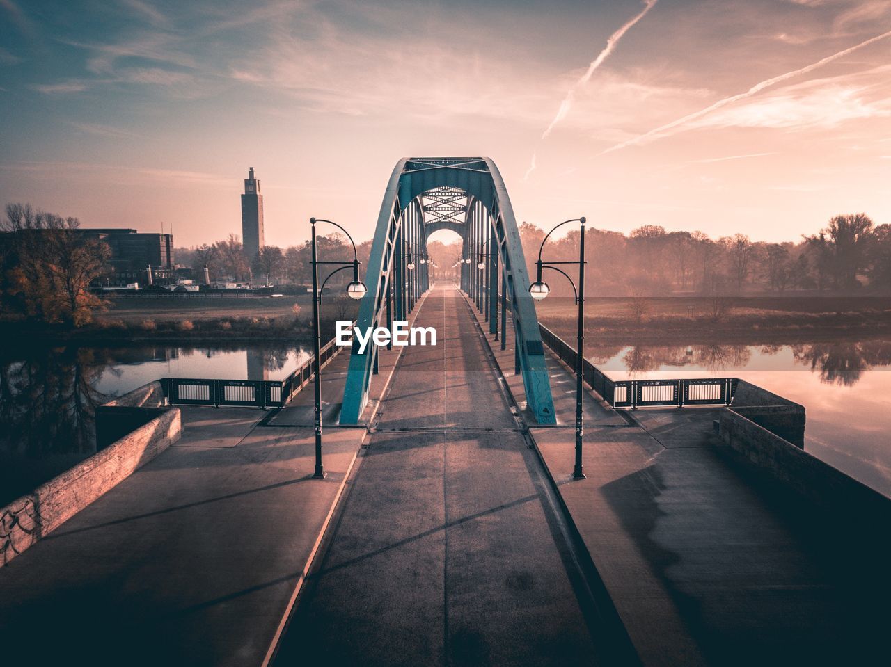 BRIDGE AGAINST SKY DURING SUNSET