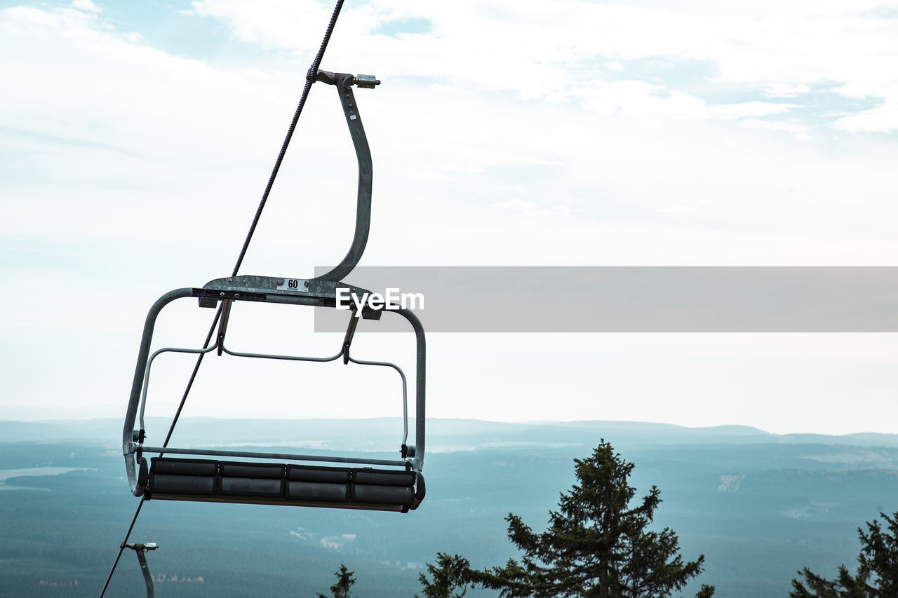 LOW ANGLE VIEW OF SKI LIFT