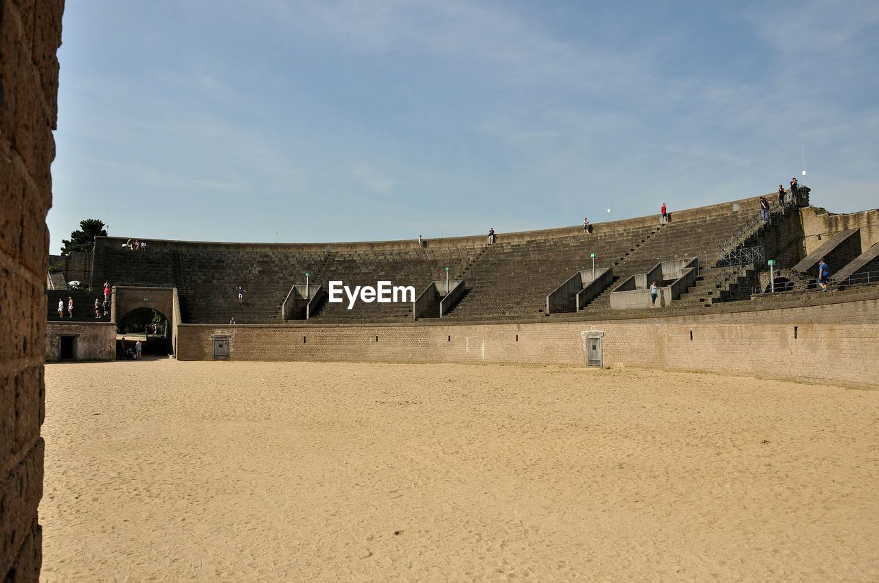 Panoramic view of arena against sky