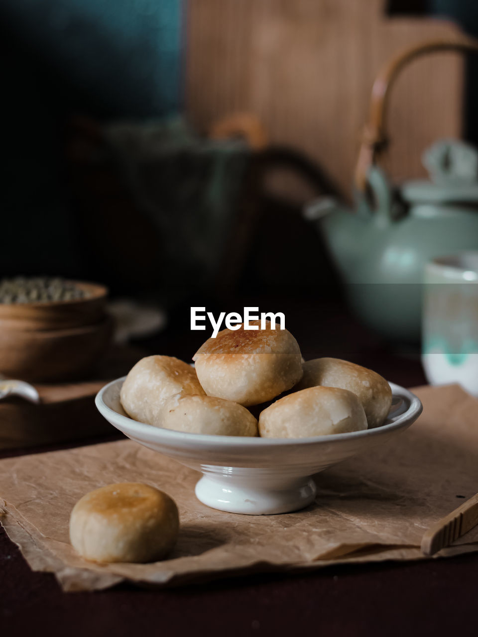 Bakpia, typical food from yogyakarta. made mung bean and sugar, wrapped in flour and baked