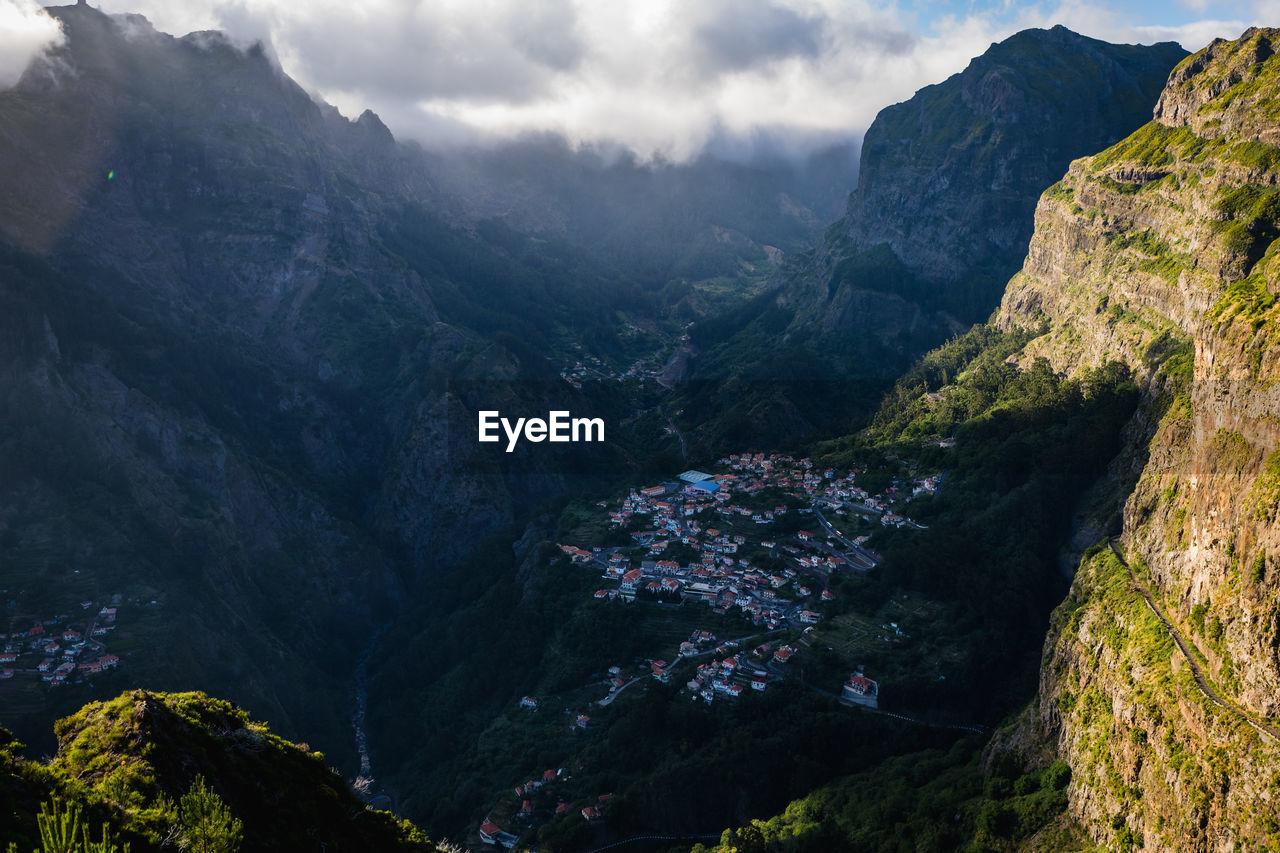 Curral das freiras village in between mountains, madeira island, portugal