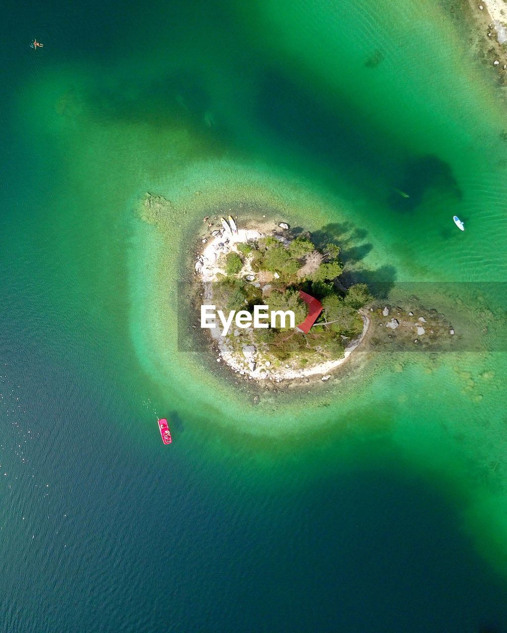 High angle view of sea shore