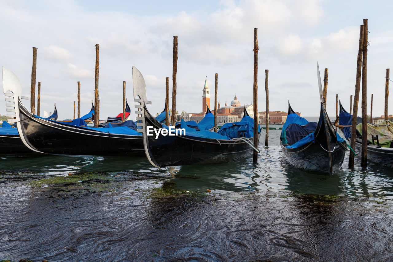 BOATS MOORED ON CANAL